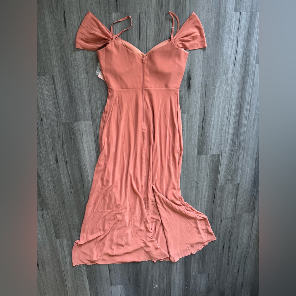 BIRDY GREY OFF SHOULDER MAXI TERRACOTTA SIZE MEDIUM NEW TAGS